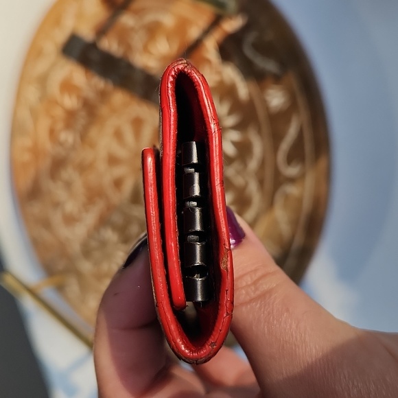 Bottega Veneta Weaved Leather Red Key Holder - Picture 7 of 11